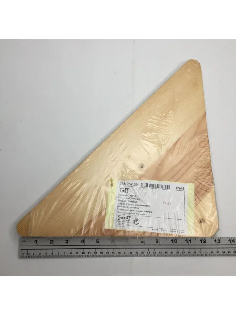 Ikea Git Corner Shelf Softwood Triangle Wall Mount Home Storage Organization